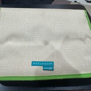 Silpada Beige and Green Travel Bag